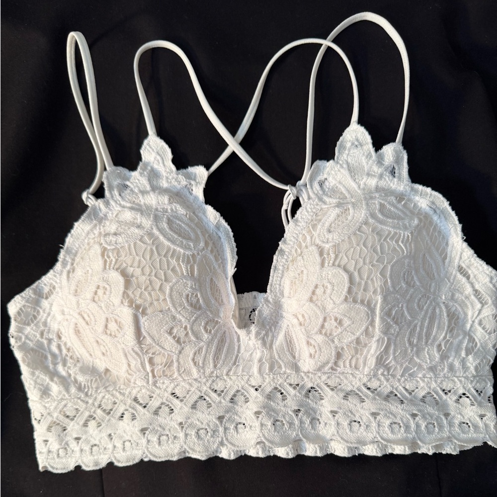Elegant White Lace Bralette